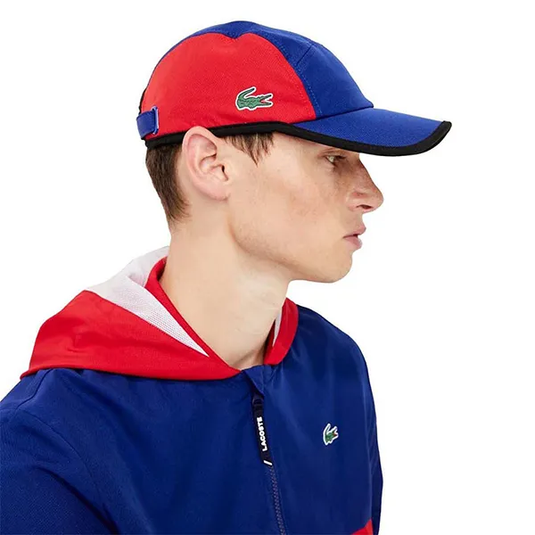 Mũ Nam Lacoste Men's Sport Lightweight Colorblock Tennis Cap Màu Xanh Đỏ