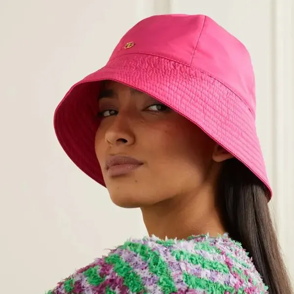 Mũ Nữ Gucci Embellished Shell Bucket Hat Màu Hồng Đậm Size S