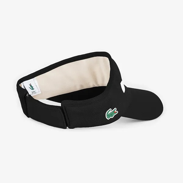 Mũ Nửa Đầu Lacoste Golf Lettering Point Sun Visor Cap RK245E 52N 031 Màu Đen