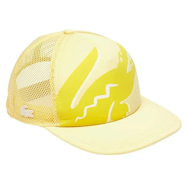 Mũ Unisex Lacoste Crocodile Print Neoprene And Mesh Cap RK2122 6XP Màu Vàng