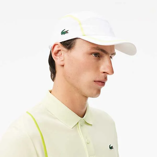 Mũ Nam Lacoste Men's Colourblock Floral Tennis Cap RK7574 10 800 Màu Trắng