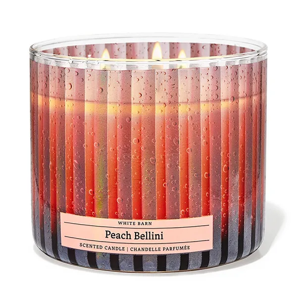 Nến Thơm 3 Bấc Bath & Body Works Peach Bellini 3-Wick Candle 411g - Nến thơm - Vua Hàng Hiệu