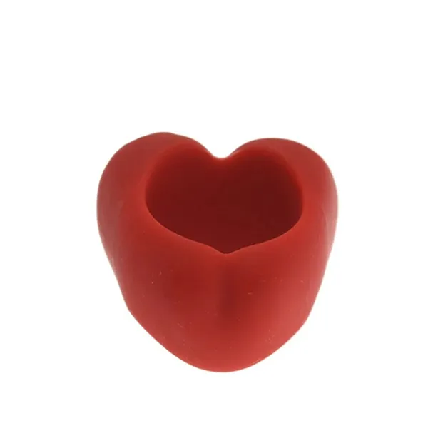 Nhẫn Nữ Chrome Hearts Silicone Heart Ring Màu Đỏ