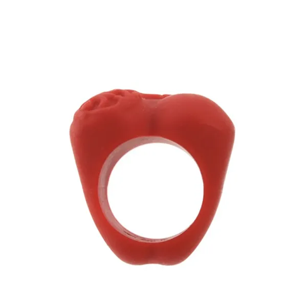 Nhẫn Nữ Chrome Hearts Silicone Heart Ring Màu Đỏ