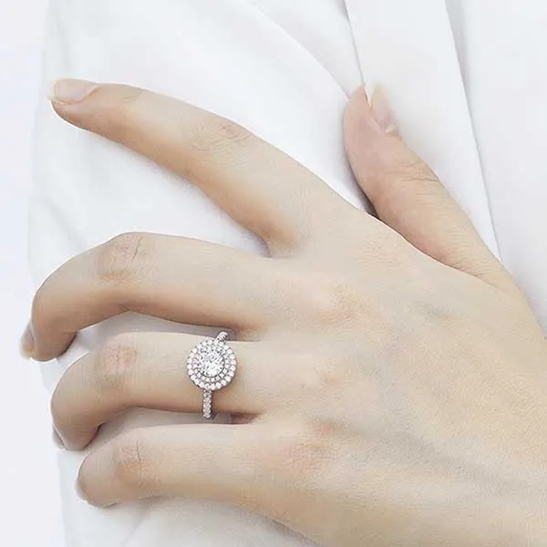Nhẫn Nữ Kya Jewel Romantic Circle SR134 Màu Vàng Trắng - Trang sức - Vua Hàng Hiệu