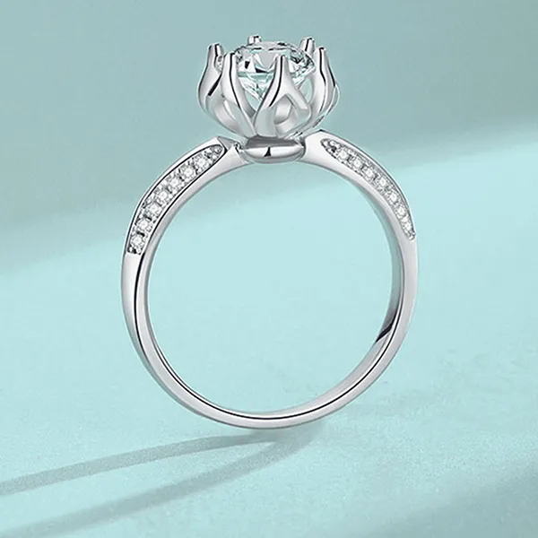 Nhẫn Nữ Kya Jewel Unfolding Petal KR1 Màu Bạc