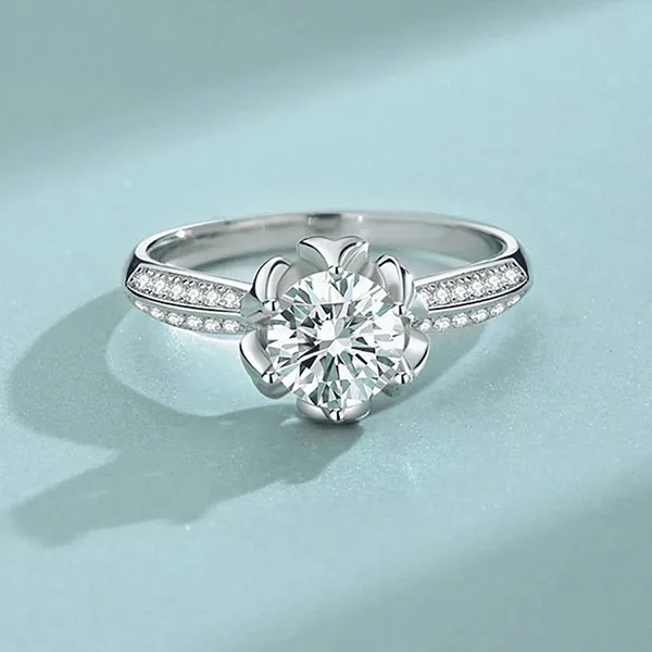 Nhẫn Nữ Kya Jewel Unfolding Petal KR1 Màu Bạc