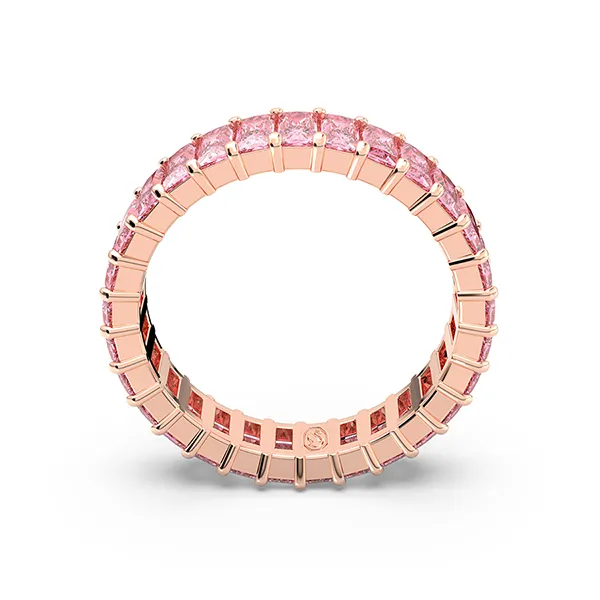 Nhẫn Nữ Swarovski Matrix Ring Baguette Cut, Pink, Rose Gold Tone Plated 5648286 Màu Vàng Hồng