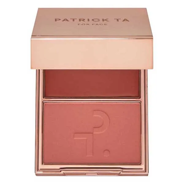 Phấn Má Hồng Patrick Ta Major Headlines Double Take Crème & Powder Blush Duo Tone She's Blushing Màu Hồng Đất