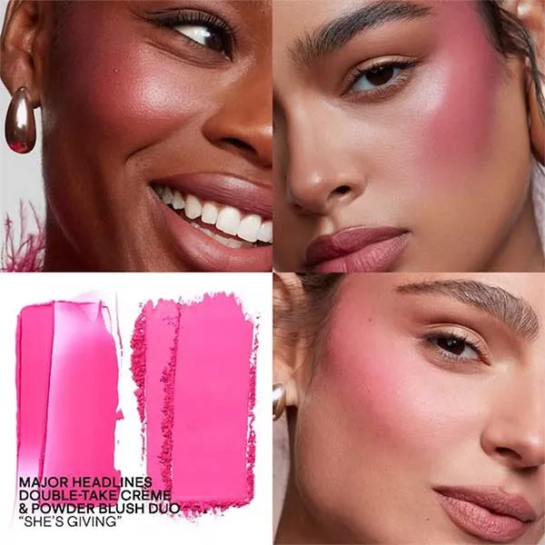 Phấn Má Hồng Patrick Ta Major Headlines Double Take Crème & Powder Blush Duo Tone She's Giving Màu Hồng Lạnh - Trang điểm - Vua Hàng Hiệu