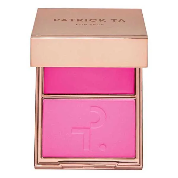 Phấn Má Hồng Patrick Ta Major Headlines Double Take Crème & Powder Blush Duo Tone She's Giving Màu Hồng Lạnh - Trang điểm - Vua Hàng Hiệu