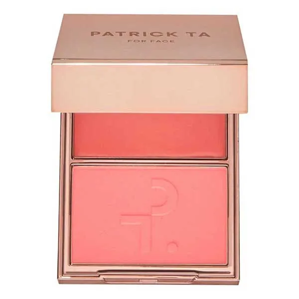 Phấn Má Hồng Patrick Ta Major Headlines Double Take Crème & Powder Blush Duo Tone She's the Moment Màu Cam Đào - Trang điểm - Vua Hàng Hiệu