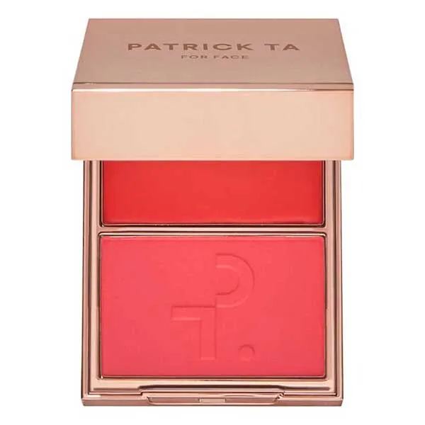 Phấn Má Hồng Patrick Ta Major Headlines Double Take Crème & Powder Blush Duo Tone She's Vibrant Màu Hồng San Hô