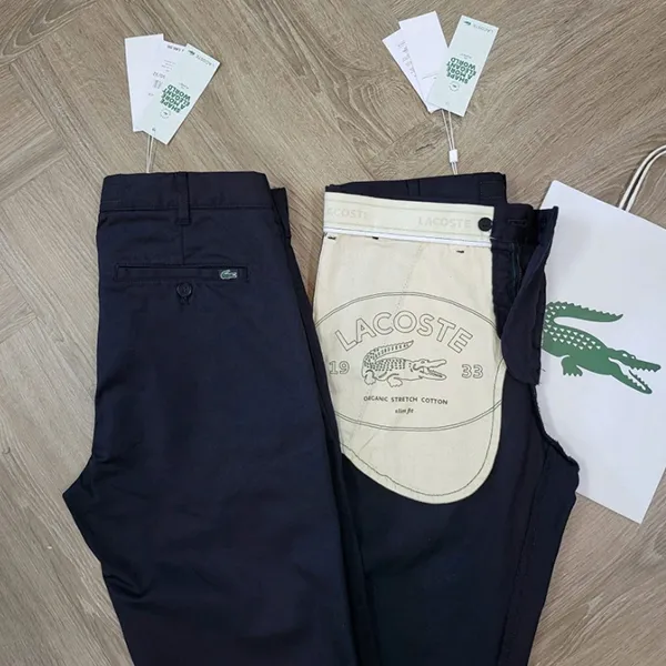 Quần Dài Lacoste Slim Fit Organic Stretch Cotton Màu Xanh Đen Size 34 - Thời trang - Vua Hàng Hiệu