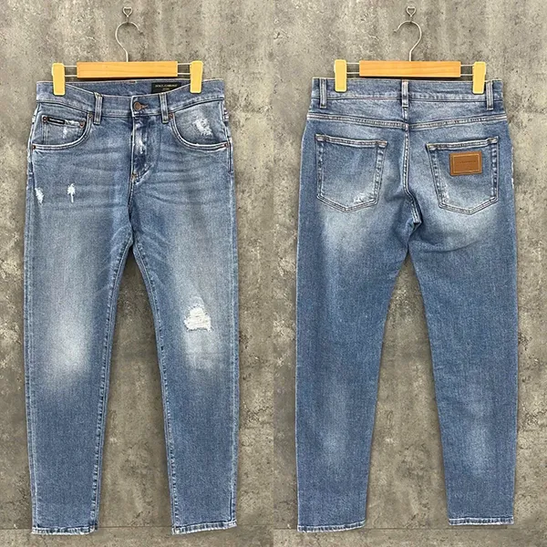 Quần Jean Nam Dolce & Gabbana D&G Wash Rách 2 Đùi Slim GY07CD G8DO0 S9001 Màu Xanh Size 44 - Thời trang - Vua Hàng Hiệu
