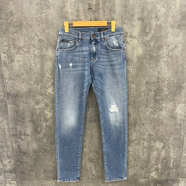 Quần Jean Nam Dolce & Gabbana D&G Wash Rách 2 Đùi Slim GY07CD G8DO0 S9001 Màu Xanh Size 44 - Thời trang - Vua Hàng Hiệu