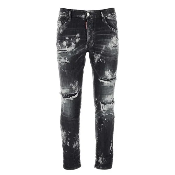 Quần Jean Nam Dsquared2 Skater In Stretch Denim S74LB1325S30503 Màu Đen Xám Size 46