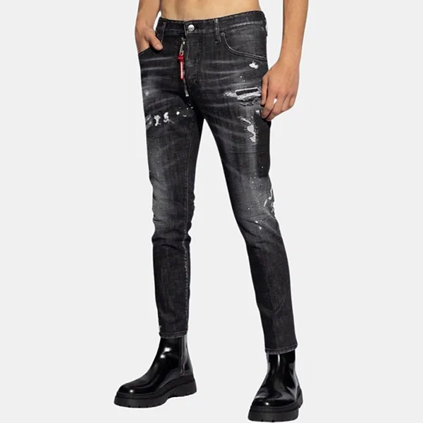 Quần Jean Nam Dsquared2 Wash Skater Khóa Đỏ S74LB1451 S30357 900 Màu Đen Xám Size 44 - Thời trang - Vua Hàng Hiệu