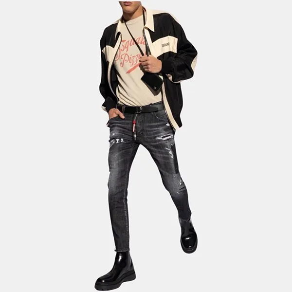 Quần Jean Nam Dsquared2 Wash Skater Khóa Đỏ S74LB1451 S30357 900 Màu Đen Xám Size 44 - Thời trang - Vua Hàng Hiệu