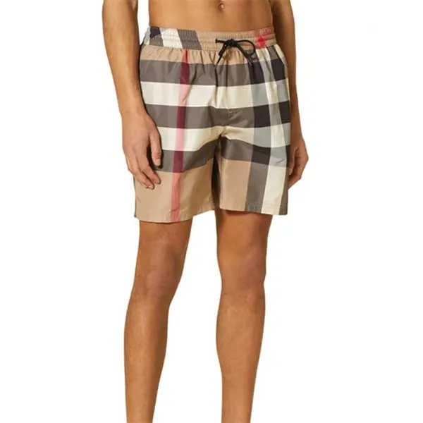 Quần Short Nam Burberry Beige Checkered Swim Shorts Màu Be Size L - Thời trang - Vua Hàng Hiệu