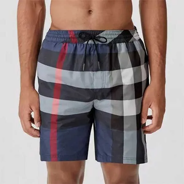 Quần Short Nam Burberry Exaggerated Check Drawcord Swim Shorts Màu Xanh Navy Size S - Thời trang - Vua Hàng Hiệu