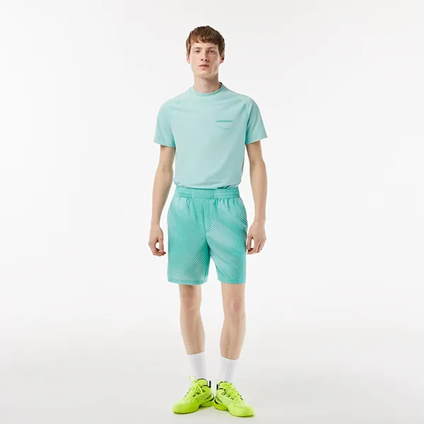 Quần Short Nam Lacoste Active Men's Relaxed Fit GH5208 H0U Màu Xanh Ngọc Size M