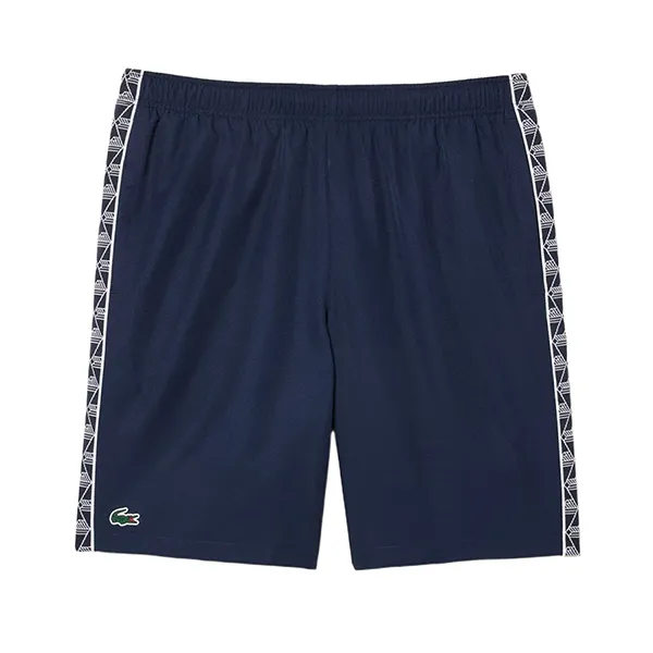 Quần Short Nam Lacoste Men's Tennis Shorts Diamond Taffeta Fabric GH2575 10 166 Màu Xanh Navy Size 3