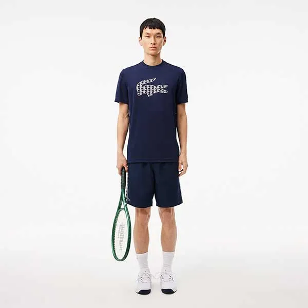 Quần Short Nam Lacoste Men's Tennis Shorts Diamond Taffeta Fabric GH2575 10 166 Màu Xanh Navy Size 3