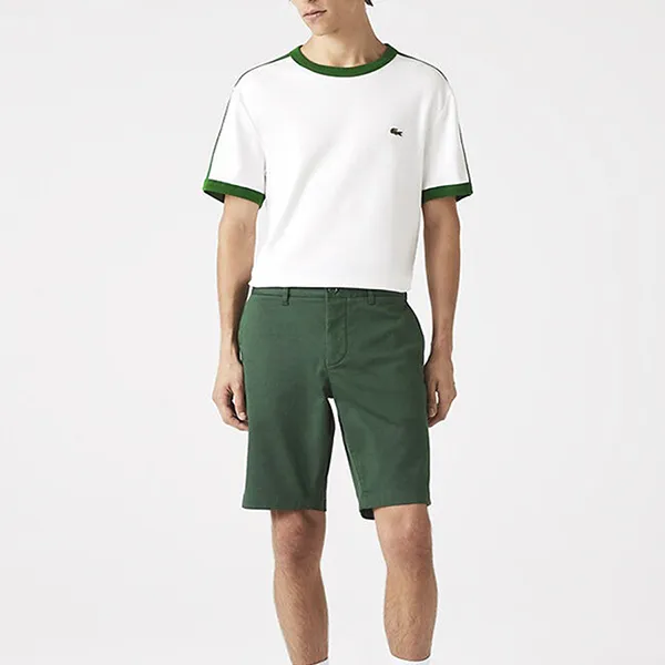 Quần Short Nam Lacoste Slim Fit Stretch Cotton Bermuda Shorts FH2647-5HX Màu Xanh Lá Size 32 - Thời trang - Vua Hàng Hiệu