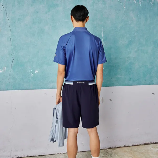 Quần Short Nam Lacoste Sport x Novak Djokovic Light Stretch GH0880-78X Màu Xanh Navy Size 4