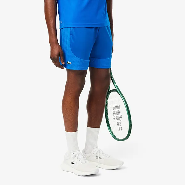 Quần Short Nam Lacoste Tennis Shorts Ultra Dry Stretch Material GH8950 51 3D3 Màu Xanh Dương Size 3