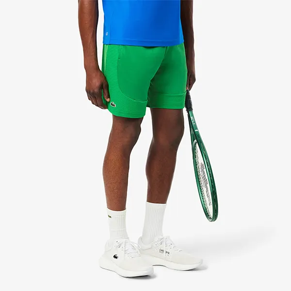 Quần Short Nam Lacoste Tennis Shorts Ultra Dry Stretch Material GH8950 51 SIW Màu Xanh Lá Size 3