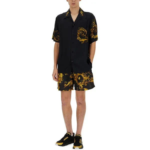 Quần Short Nam Versace Jeans Couture Bermuda With Logo 76GAD115CQS85G89 Màu Vàng Đen Size 48 - Thời trang - Vua Hàng Hiệu