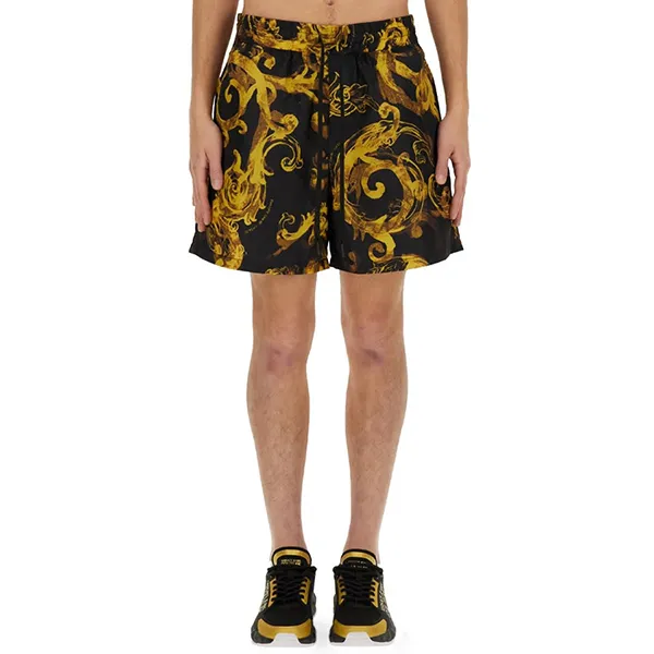 Quần Short Nam Versace Jeans Couture Bermuda With Logo 76GAD115CQS85G89 Màu Vàng Đen Size 48 - Thời trang - Vua Hàng Hiệu