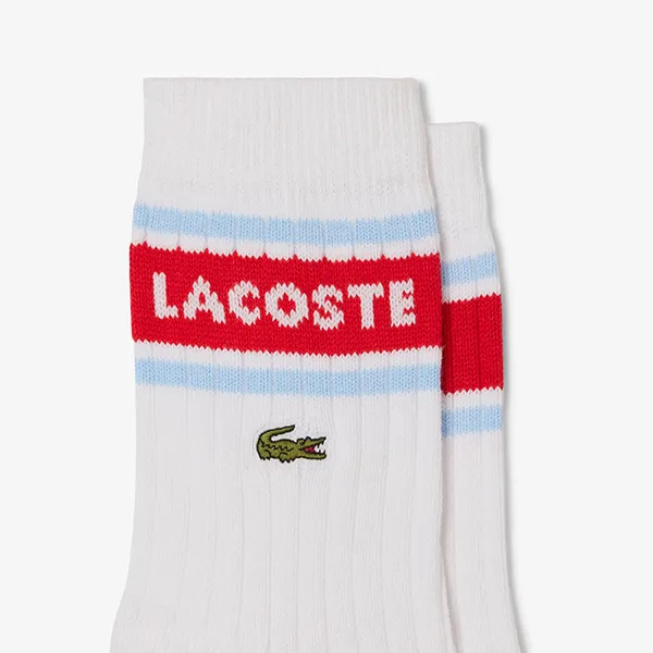 Set 2 Tất Nam Lacoste 2-Pack Ribbed Cotton Socks RA9304 D7I Phối Màu Size 35-38