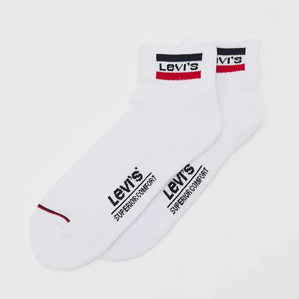 Set 5 Đôi Tất Levi's Unisex Mid Cut Logo 5 Pair Sock White Freeszie Màu Trắng - Thời trang - Vua Hàng Hiệu