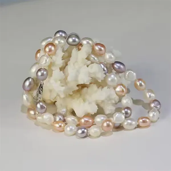 Set Dây Chuyền, Vòng Tay, Khuyên Tai Nữ Kya Jewel Multicolor Pearl JS7 Phối Màu - Trang sức - Vua Hàng Hiệu