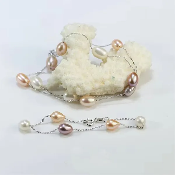 Set Dây Chuyền + Vòng Tay Nữ Kya Jewel Trendy Pearl JS6 Phối Màu - Trang sức - Vua Hàng Hiệu