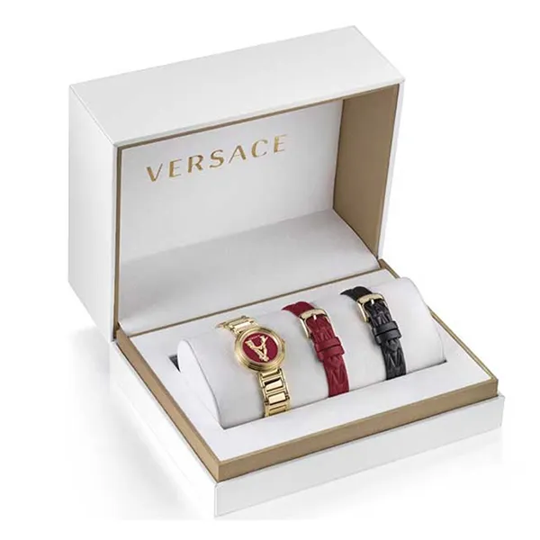 Set Đồng Hồ Nữ Versace Virtus Mini Duo Watch 3 Màu Dây