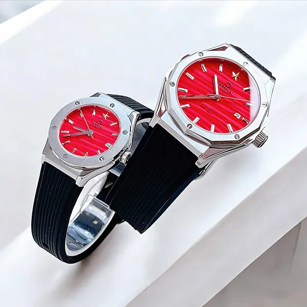 Set Đồng Hồ Unisex Carnival 8168G VT-DCS-VN / 8168L-VT-DCS-VN Màu Đỏ - Đồng hồ - Vua Hàng Hiệu