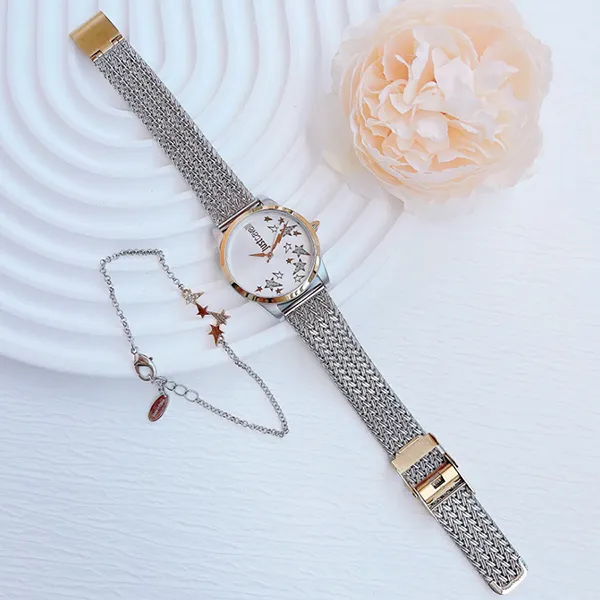 Set Đồng Hồ + Vòng Đeo Tay Nữ Just Cavalli Quatz JC1L042M0105 Màu Bạc - Đồng hồ - Vua Hàng Hiệu