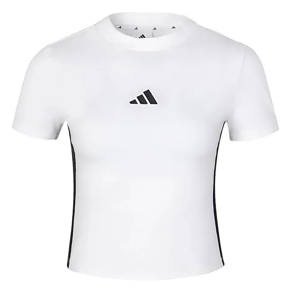 Set Quần Áo Cộc Tay Nữ Adidas Three Stripes Lifestyle Woven White JY8571/JE1306 Màu Trắng Đen Size S