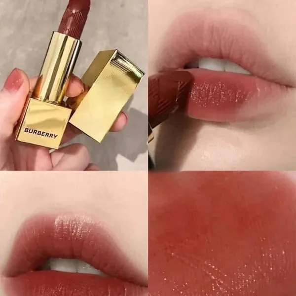Son Burberry Kisses Satin Lip Colour 93 Russet Màu Đỏ Hồng Nâu 3.3g - Son Môi - Vua Hàng Hiệu