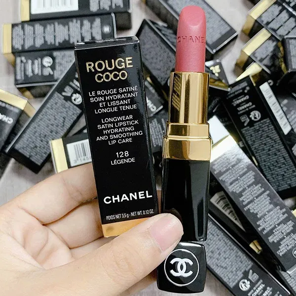 Son Chanel Rouge Coco Longwear Satin Lipstick 128 Légende Màu Hồng Đào