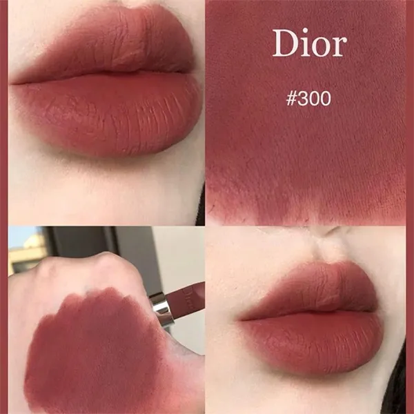 Son Dior Rouge Couture Colour Lipstick Floral Velvet 300 Nude Style Màu Hồng Nâu Đất - Son Môi - Vua Hàng Hiệu