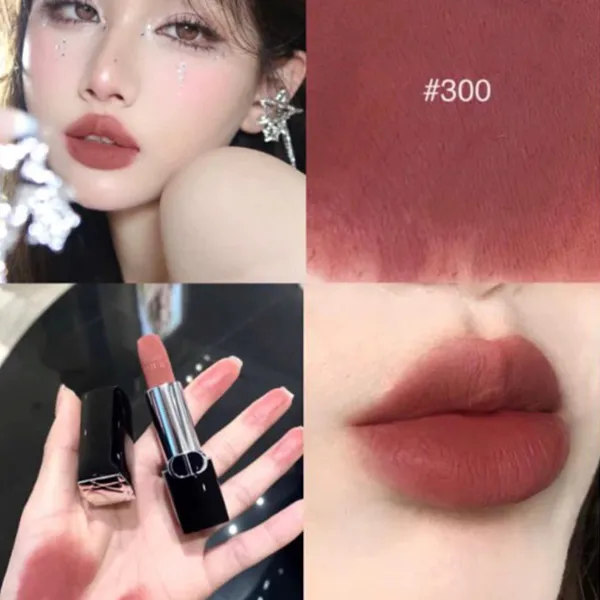 Son Dior Rouge Couture Colour Lipstick Floral Velvet 300 Nude Style Màu Hồng Nâu Đất - Son Môi - Vua Hàng Hiệu