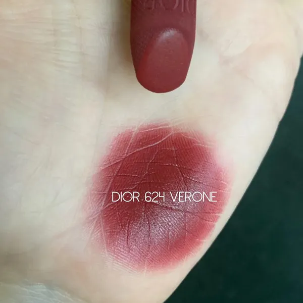 Son Dior Rouge Couture Colour Lipstick Floral Velvet 624 Verone Màu Đỏ Đất