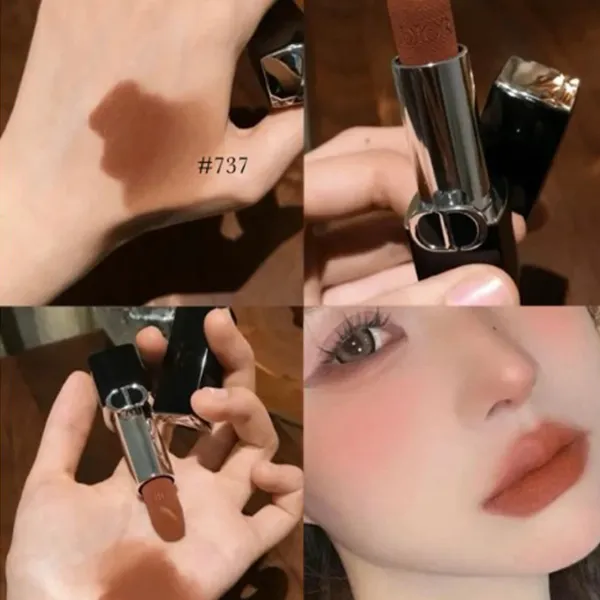 Son Dior Rouge Couture Colour Lipstick Floral Velvet 737 Mystère Màu Cam Cháy - Son Môi - Vua Hàng Hiệu