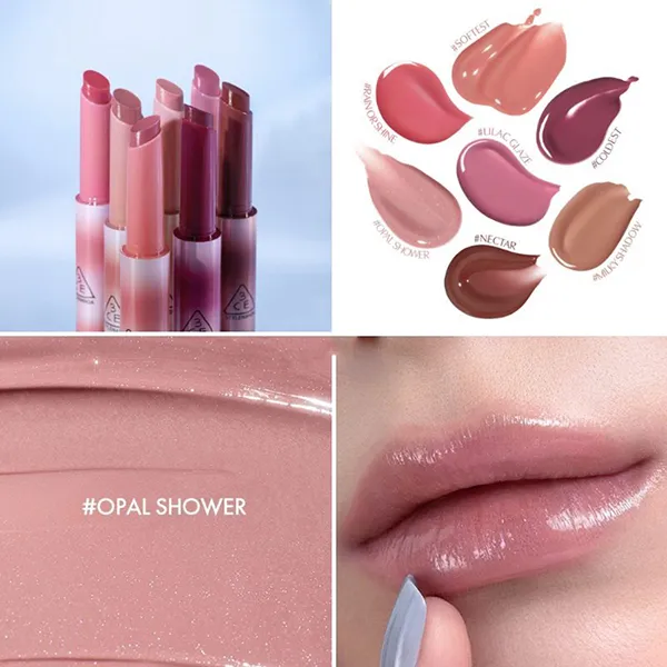 Son Dưỡng 3CE Shine Reflector - Opal Shower Màu Hồng Nâu Nude