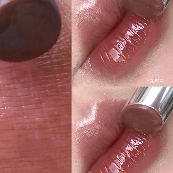 Son Dưỡng YSL Yves Saint Laurent Rouge Volupte Candy Glaze 14 Scenic Brown Màu Nâu Đất